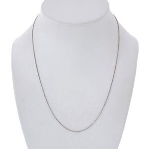 Estate Italy A Sterling Silver 925 0.9mm Box Chain Necklace 18"